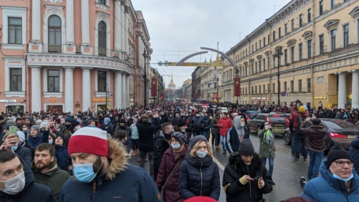 Митинг в Санкт-Петербурге 23 января